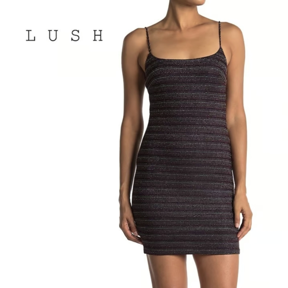 Lush Form Fitted Shimmer Dress